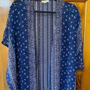 Maurices Blue Floral Kimono  L/XL